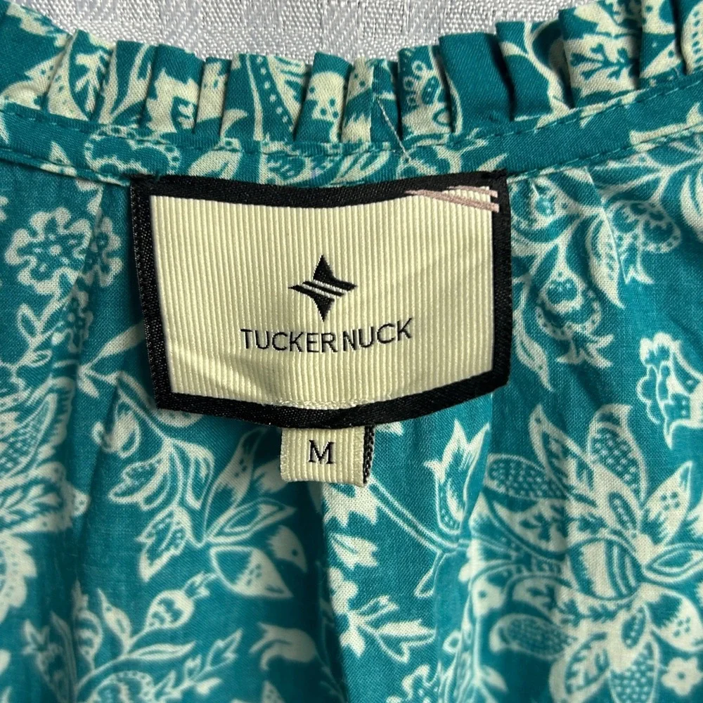 Tuckernuck Teal Floral Midi Dress - Picture 4 of 6